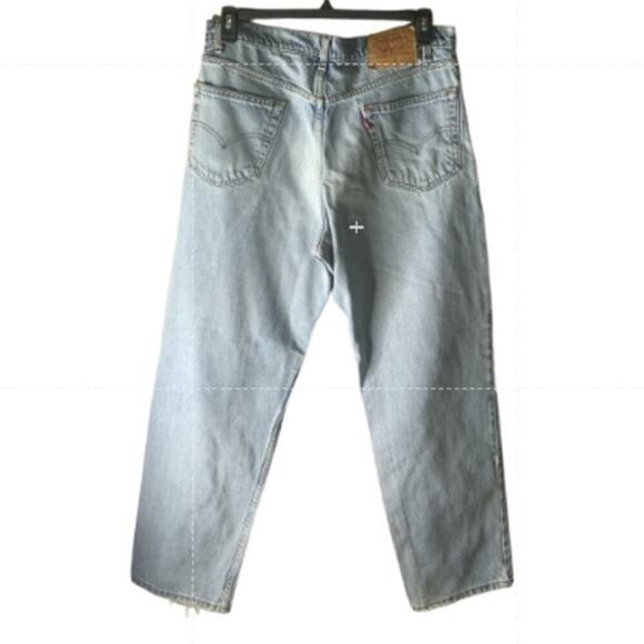 Levis 550 Red Tab Jeans Mens 34x30 Tapered Relaxed Light Wash Denim Streetwear - Picture 2 of 9